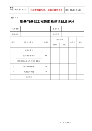 GBT50375-XXXX建筑工程施工质量评价标准(全套表格)