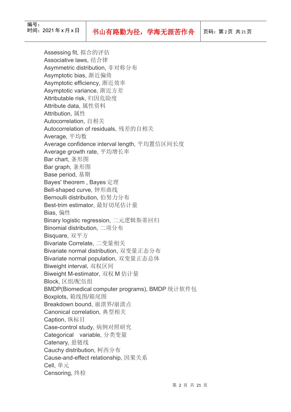 质量管理专业英语词汇-XXXX_第2页