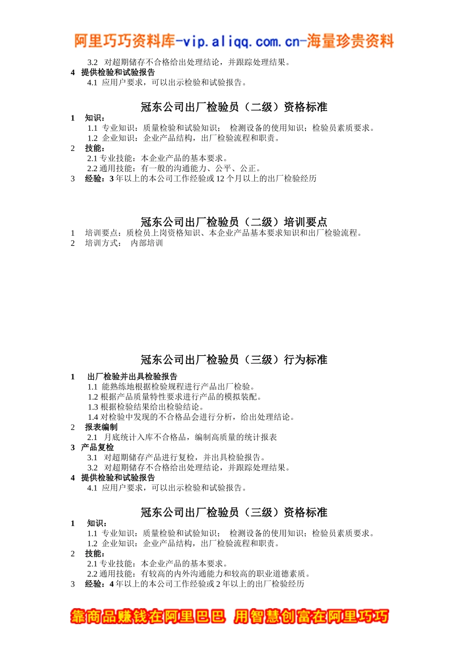 冠东公司出厂检验员行为标准_第2页