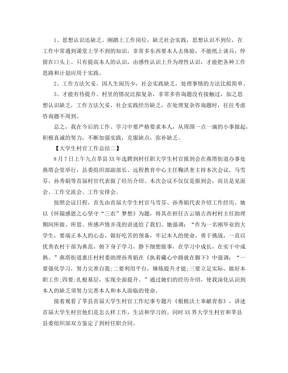 大学生村官自我参考总结范文_第3页