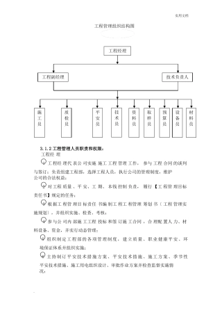 项目管理组织结构图