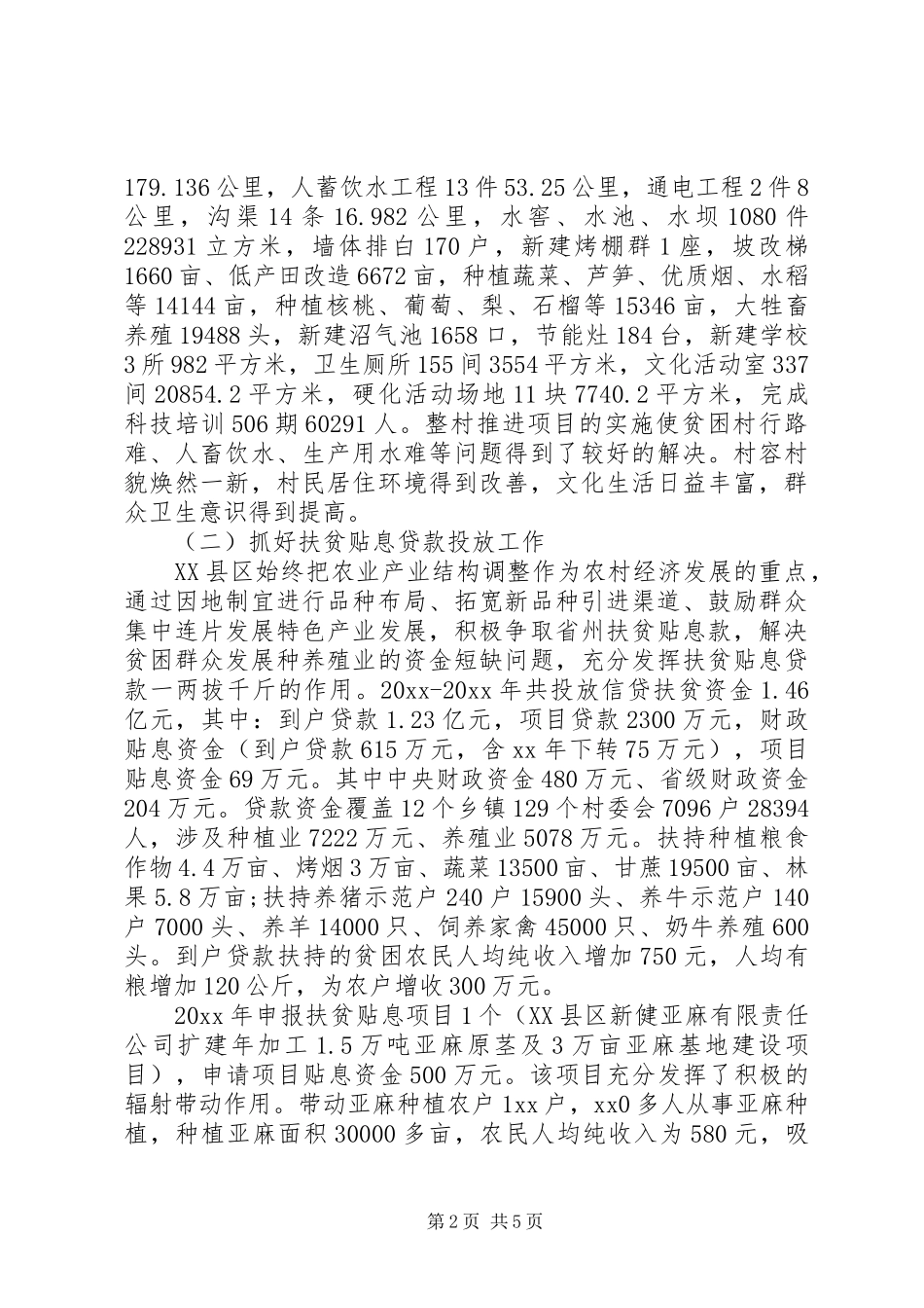 扶贫资金自查报告范文_第2页