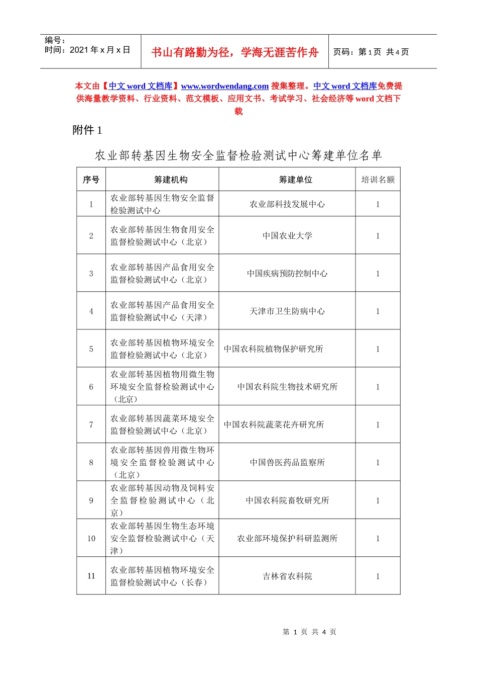 为加快农产品质量安全检验检测体系建设，加强农产品质量安全监督_第1页
