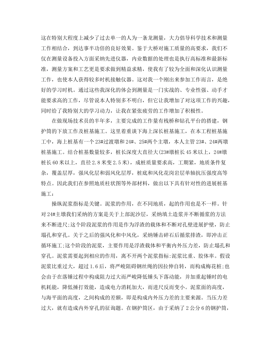 路桥专业技术工作参考总结范本_第2页