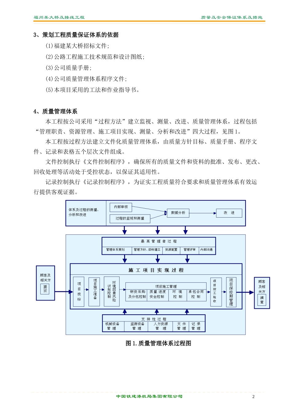 福建某大桥质量及安全保证体系和措施_第2页