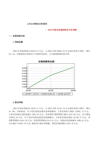 上市公司年度财务分析系列详解