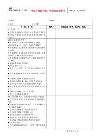 OHSAS audit