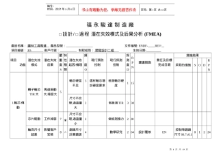园林工具马达FMEA-1