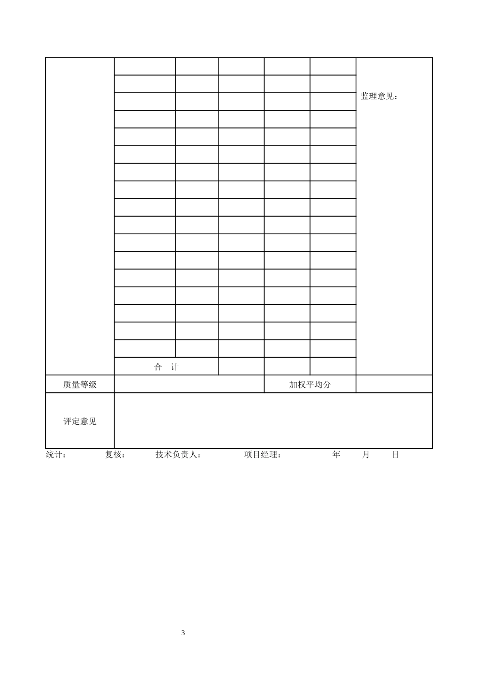 XXXX公路工程施工单位工程质量评定表_第3页