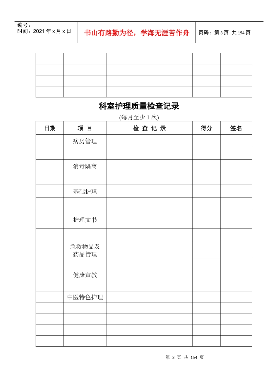 科室护理质量管理工作记录_第3页
