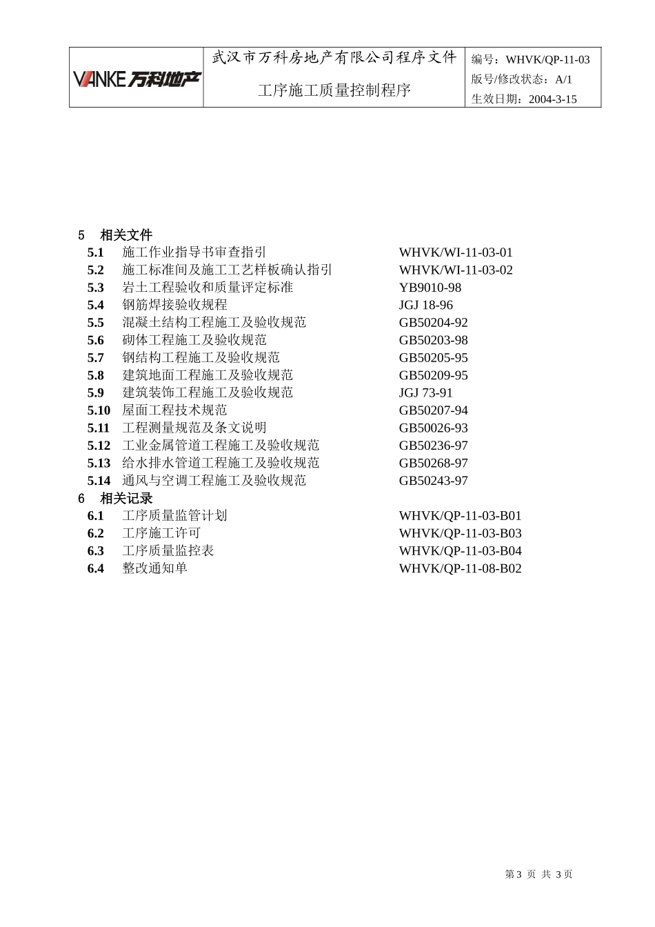 WHVK-QP-11-03工序施工质量控制程序_第3页