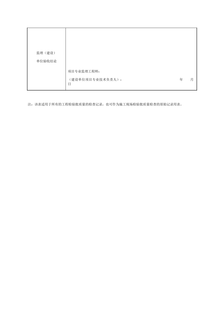 房建分项工程检验批质量检查记录表_第2页