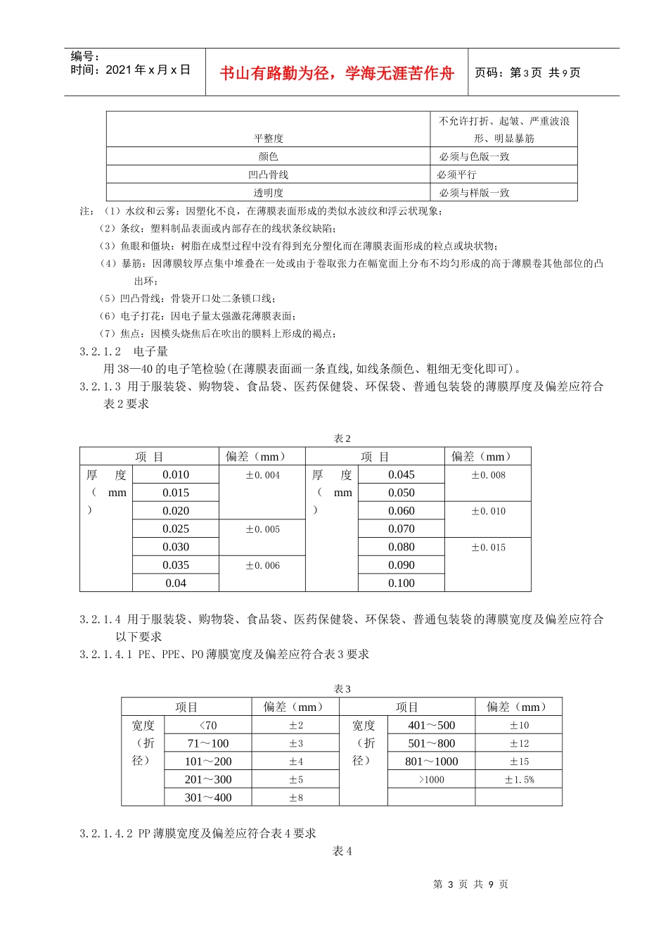 胶袋质量检验标准_第3页