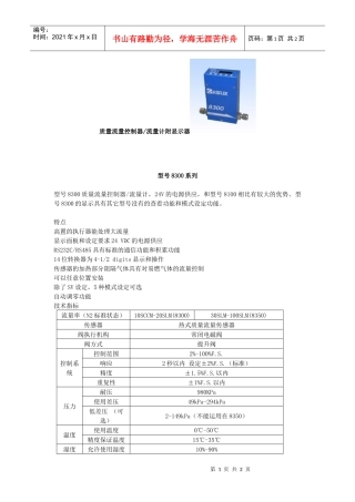 质量流量控制器流量计附显示器