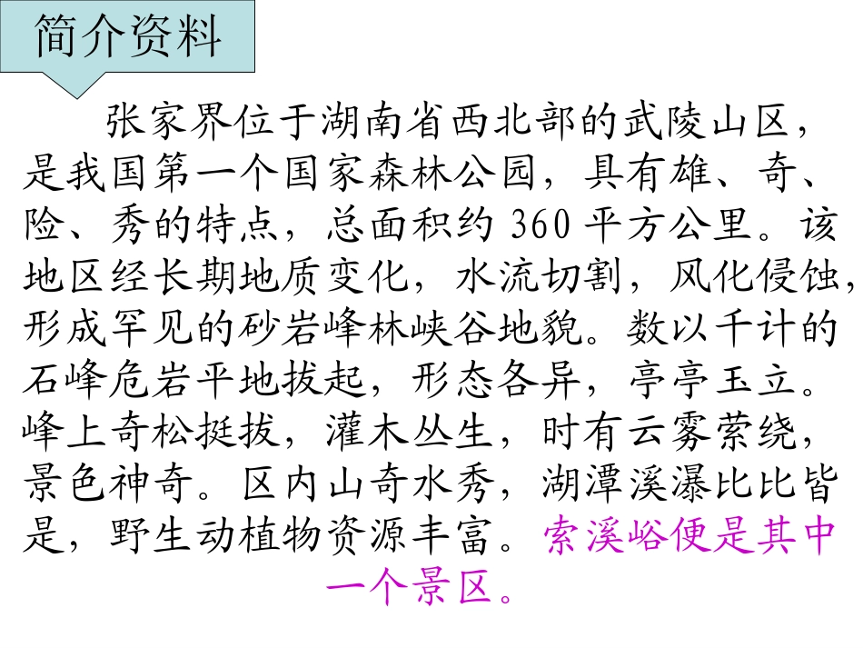 索溪峪的“野”_第3页