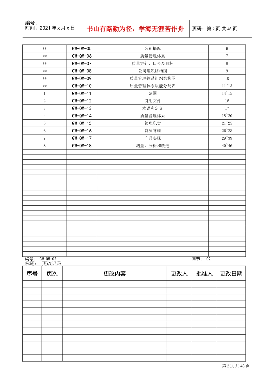 YYT-0287-2017版质量手册(DOC50页)_第2页