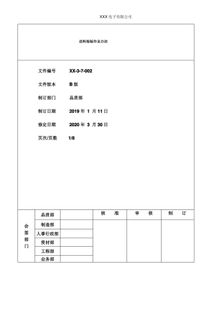 进料检验管理制度