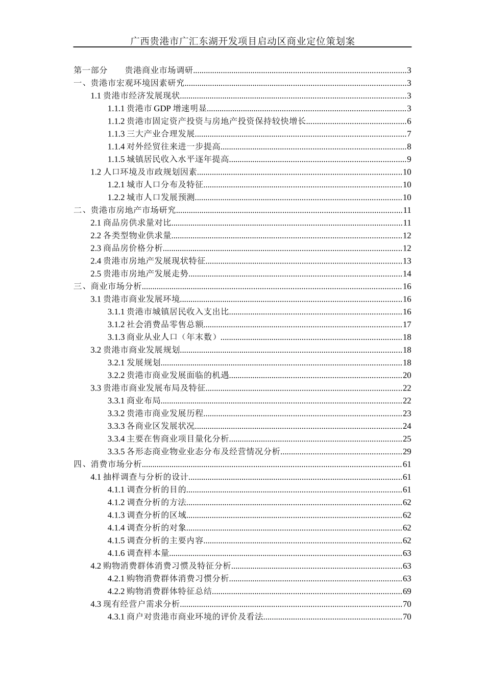 贵港广汇东湖项目启动区商业定位策划案-88DOC_第1页