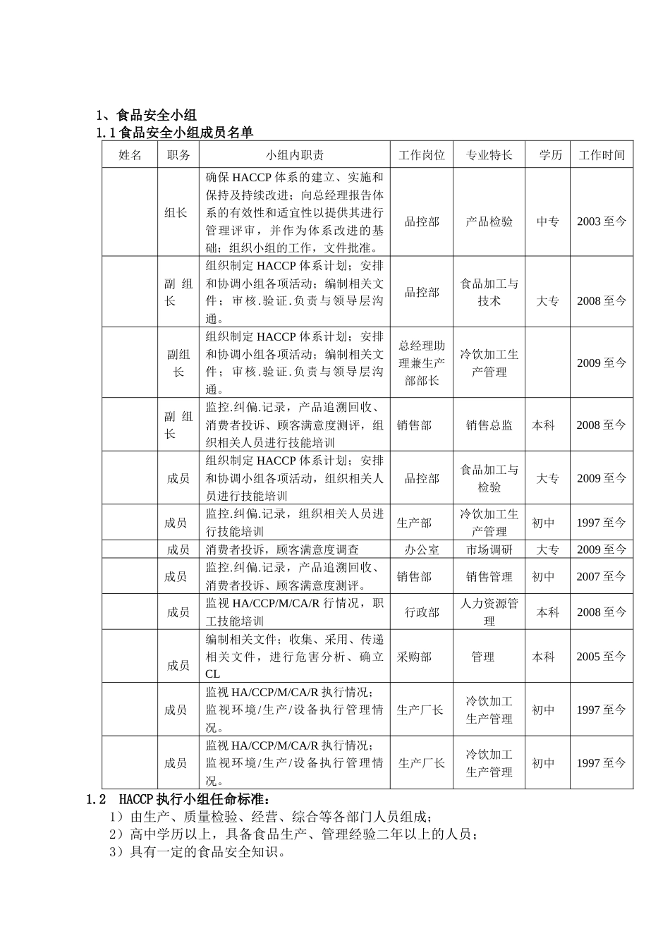 HACCP计划书模板_第3页
