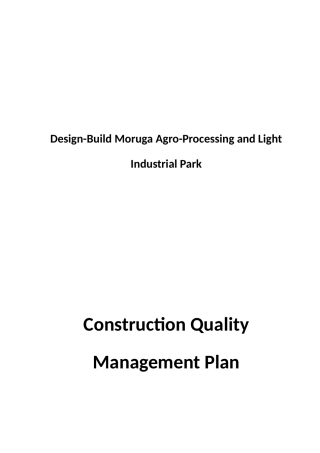 特多莫鲁加工业园项目QAQC培训资料