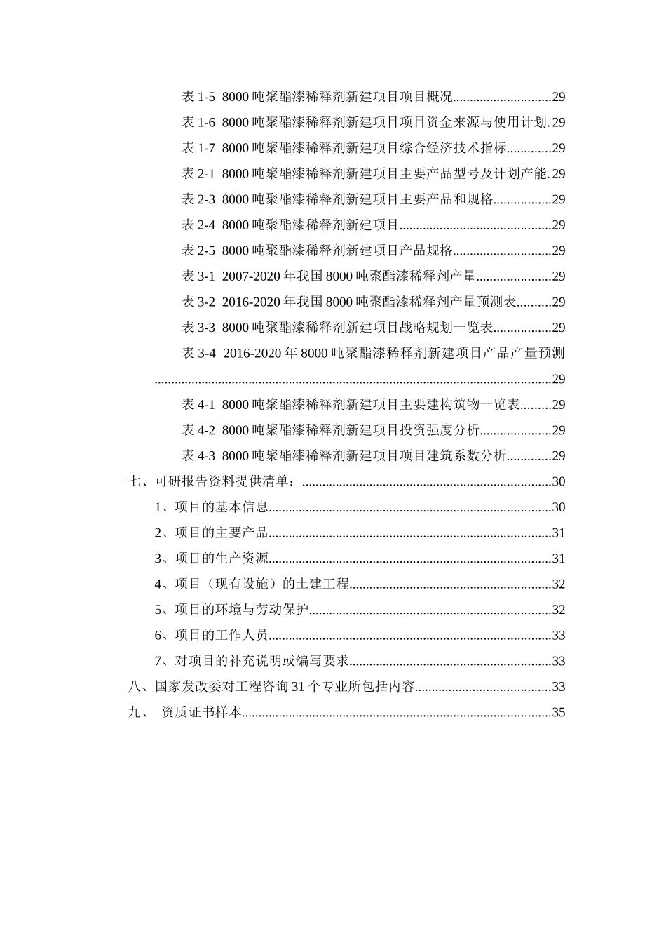 8000吨聚酯漆稀释剂项目可行性研究报告_第3页