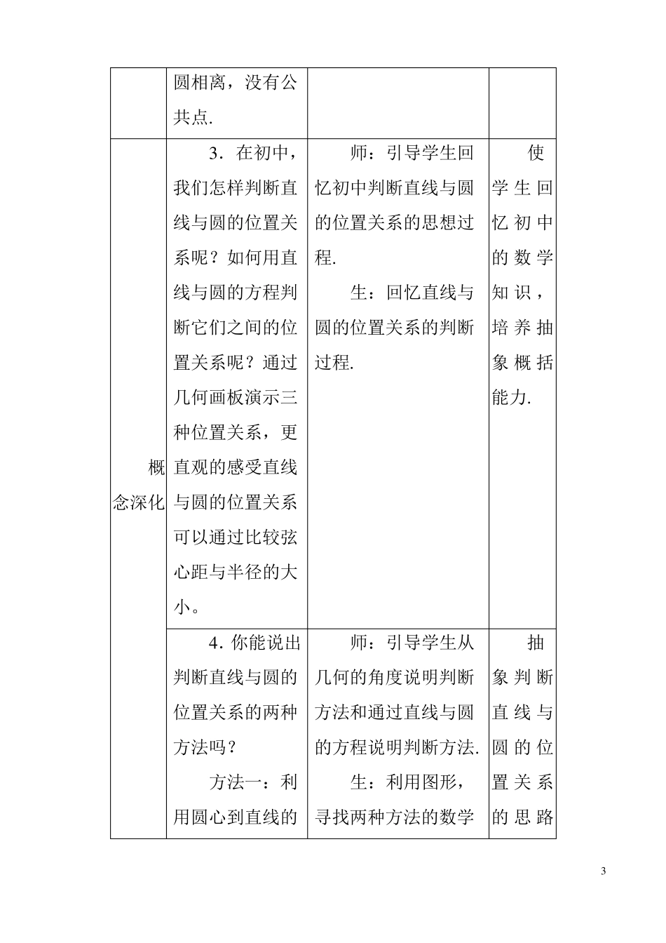 人教A版高中数学必修二直线与圆的位置关系教案_第3页