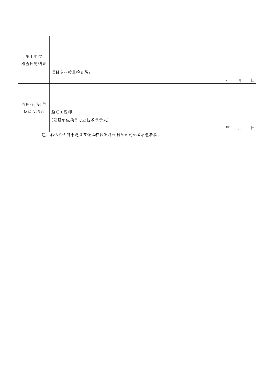 节能监测与控制检验批质量验收记录(系统安装)_第2页