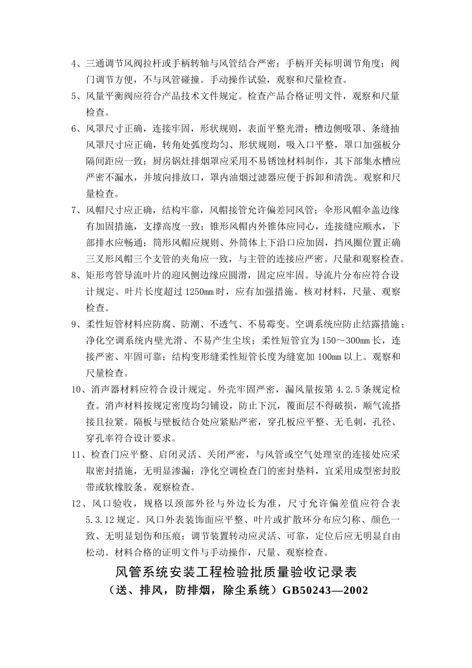 风管部件与消声器制作工程检验批质量验收记录表_第3页