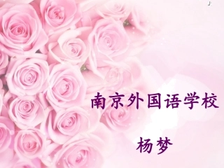 荆楚名师和全国优秀教师艺术展示会南京外校杨梦老师的课件