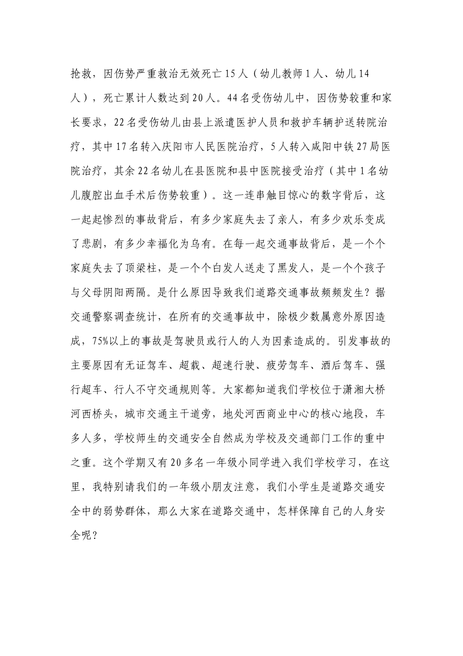 中心小学交通安全专题教育讲座_第2页