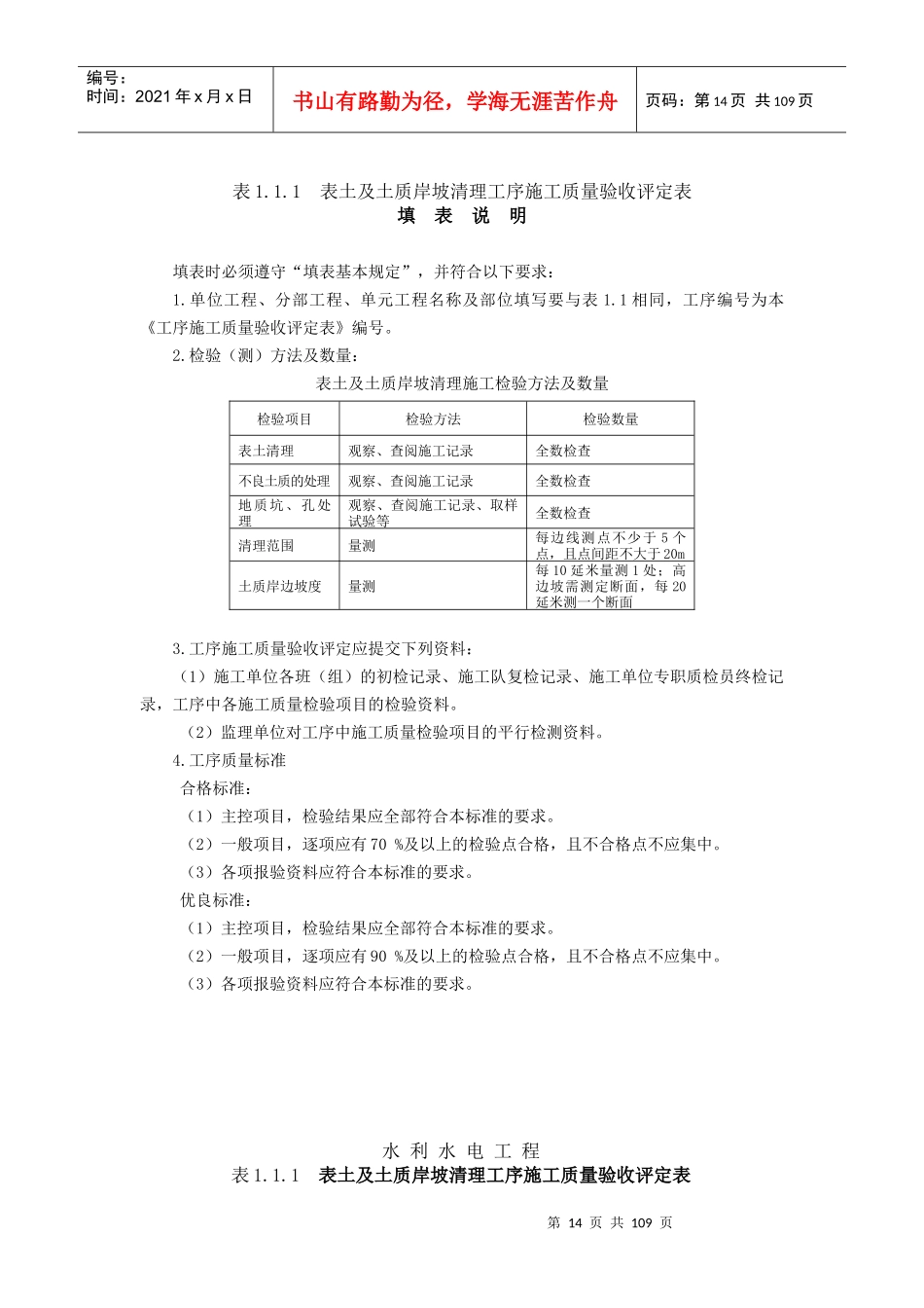 1土石方工程质量评定表及填表说明_第3页