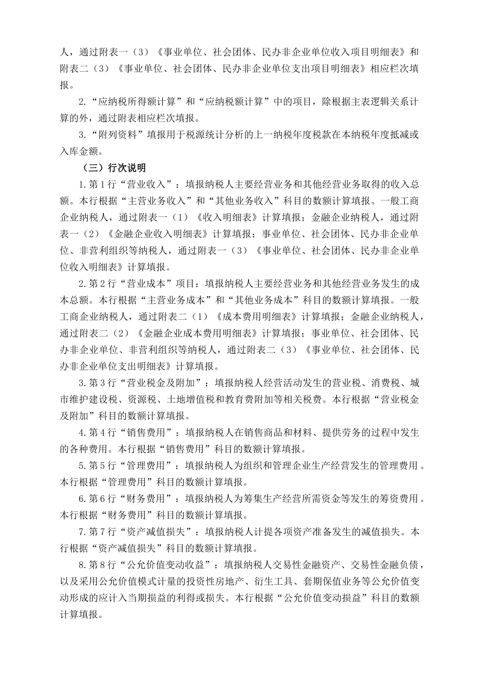 我国企业所得税填列格式要求_第2页