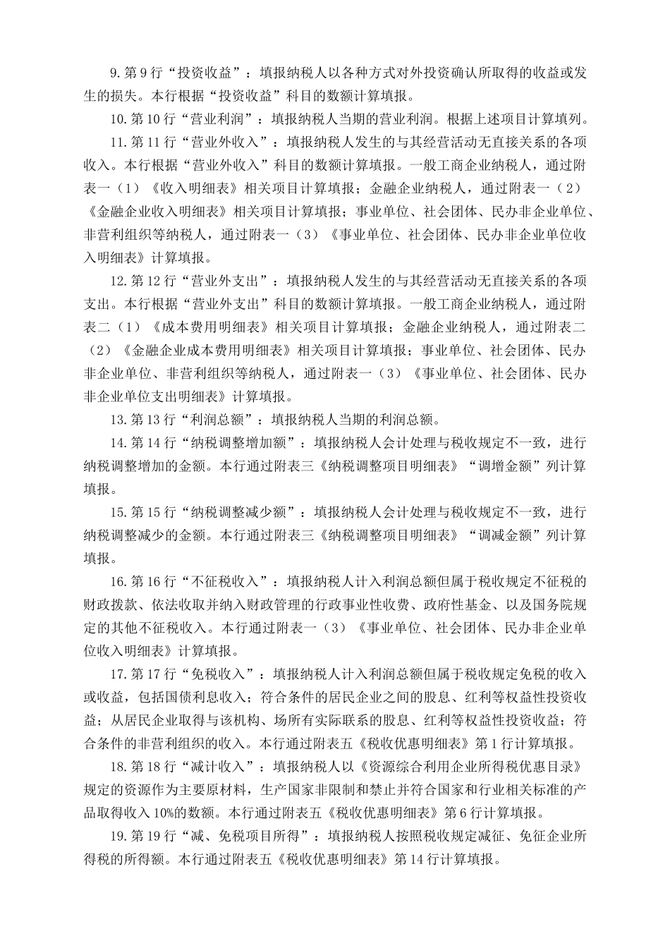 我国企业所得税填列格式要求_第3页