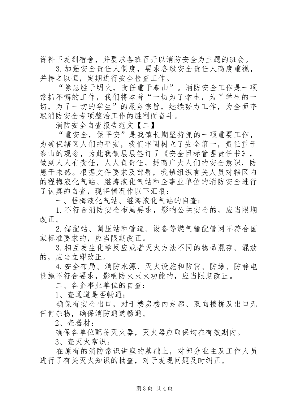 单文年度消防自查报告_第3页