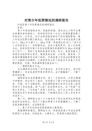 对青少年犯罪情况的调研报告 (12)