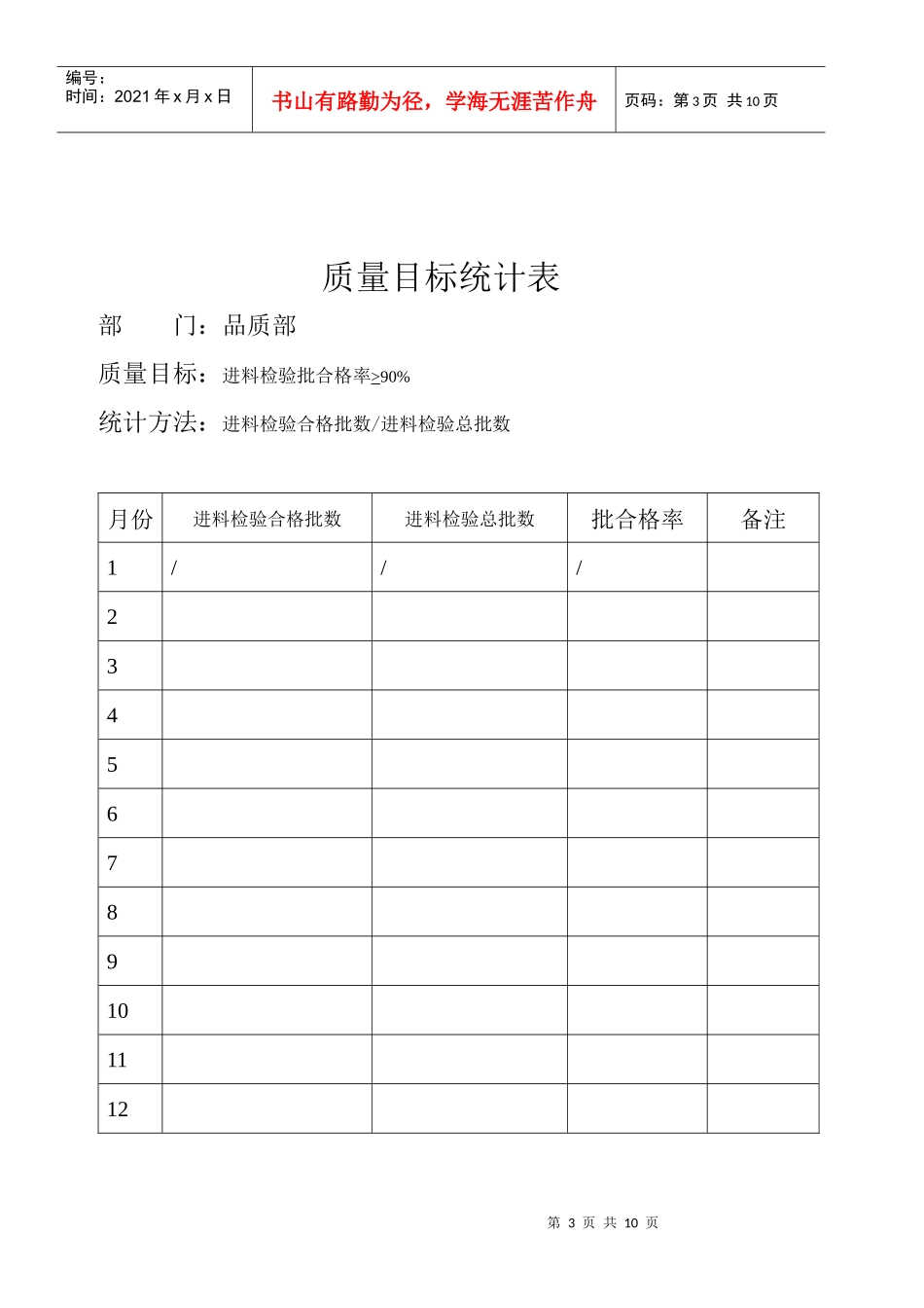 质量目标统计表_第3页
