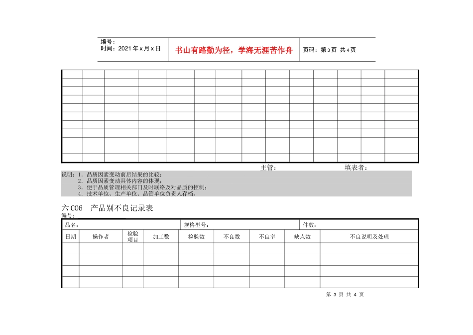 企业管理表格品质管理C横表格02_第3页