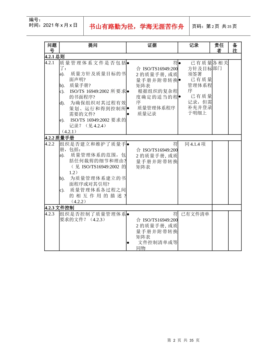 ISOTS16949查核表_第2页