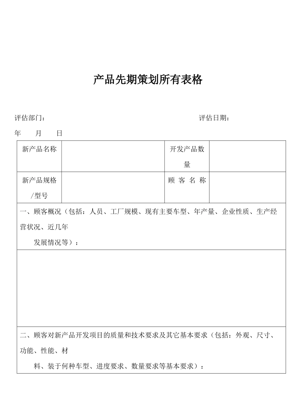产品先期策划所有表格(doc152)(1)_第1页