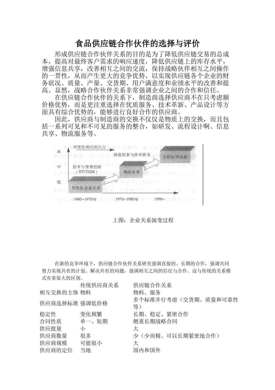 食品供应链合作伙伴的选择与评价_第1页