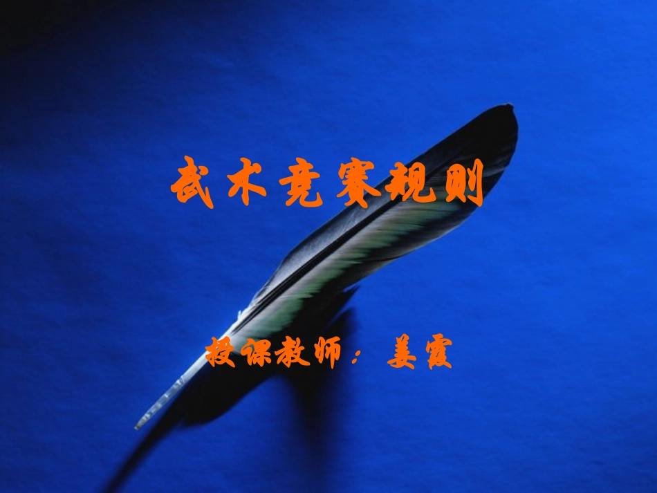 武术竞赛规则_第1页