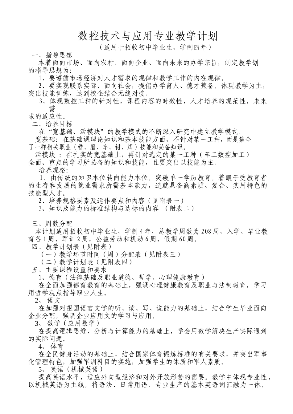 数控教学计划(1-3附表统一模板式_第1页