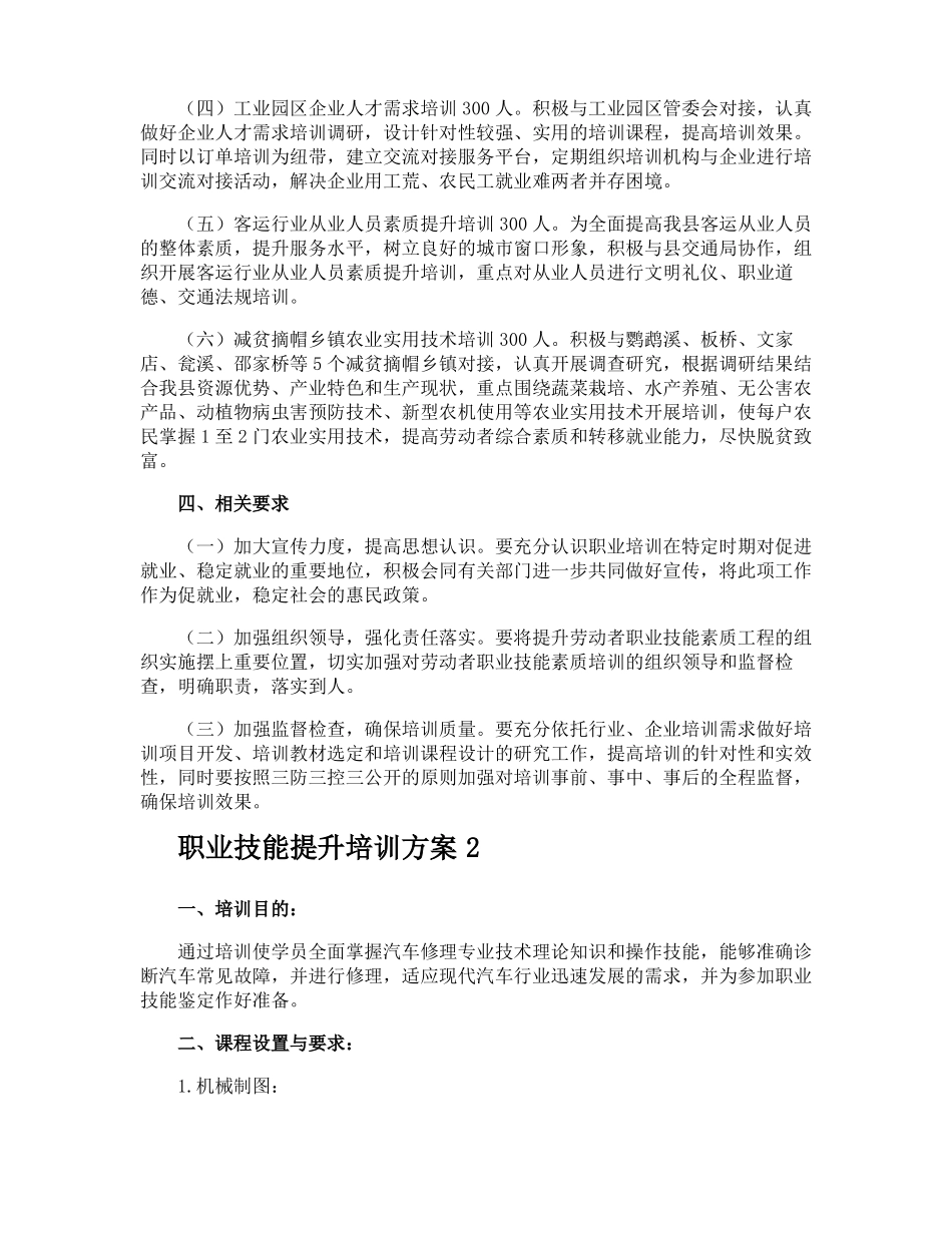 职业技能提升培训方案_第2页