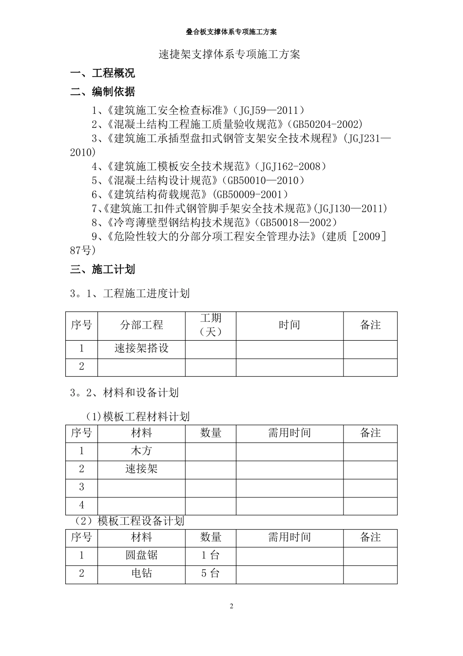 叠合板支撑体系专项施工方案资料_第2页