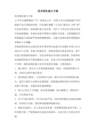 技术团队建设方案