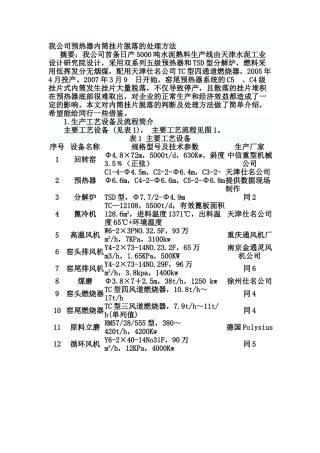 我公司预热器内筒挂片脱落的处理方法