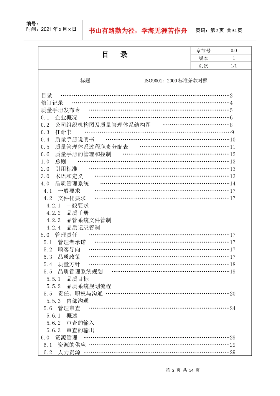 质量保证体系手册_第2页