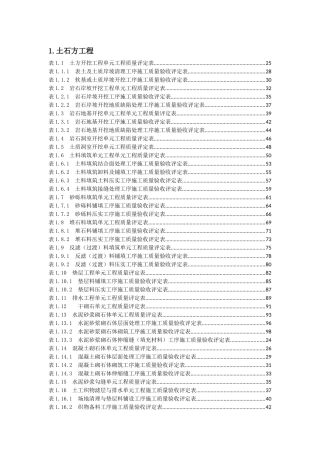 1土石方工程质量评定表及填表说明(带目录)