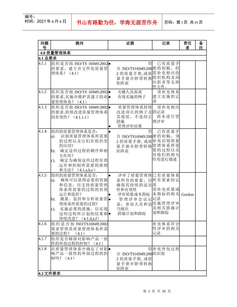 ISOTS16949查核表1_第1页