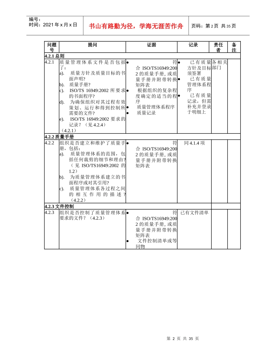 ISOTS16949查核表1_第2页